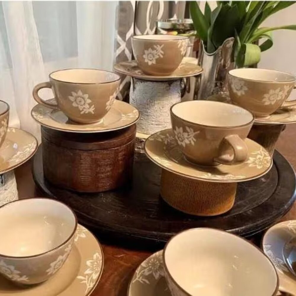 Set of 10 Nautica Teacup & Saucer Sets | Island Shores Tabelwares